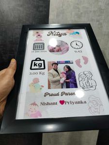 Personalized Baby Birth Announcement Frame