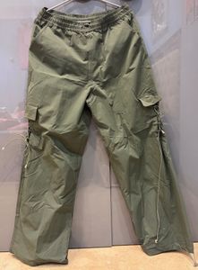 Olive Green Parachute Cargo Pants