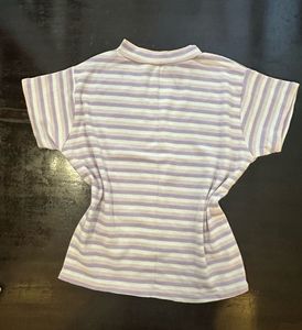 pastel Striped crop T-Shirt