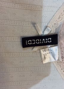 white H&amp;M trimmed top