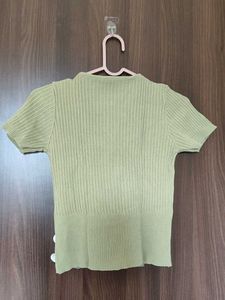 Ribbed Wrap Top
