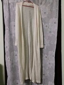Long Cream Cardigan