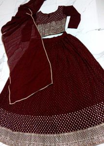 Elegant Maroon Lehenga Choli