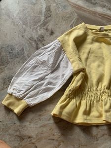 Yellow Puff Sleeve Top