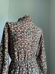 Floral Print Long Sleeve Midi Dress