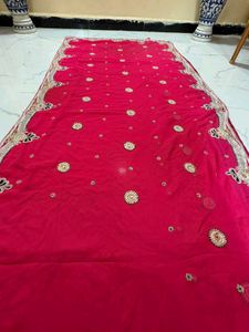 Vibrant Pink Embroidered Saree