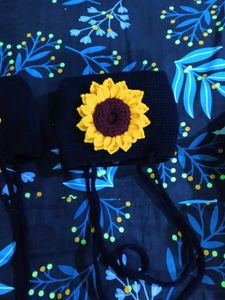 Crocheted Sunflower Bikini Top