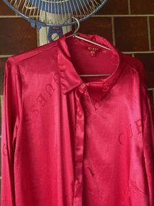 Original Guess Satin Shirt - Hot Pink
