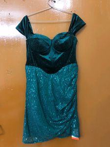 Urbanic Corset Off Shoulder Sequence Sexy Dress