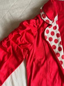 Red Polka Dot Girls Blazer
