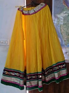 Yellow Ethnic Skirt