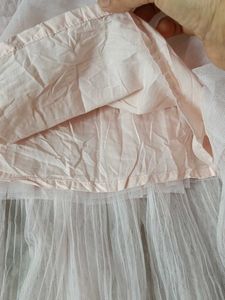 Light Pink Pleated Tulle Skirt