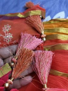 Ombre Embroidered fancy Saree with Tassels