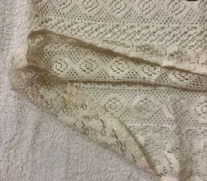 Cream Lace Short Sleeve Top