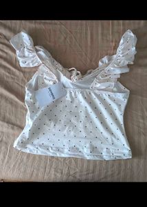 Chic Polka Dot Ruffle Top