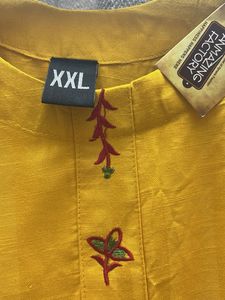 XL-XXL Yellow Kurta Set with Pants
