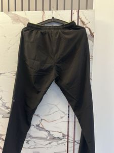 Unisex Black Athletic Pants, Waist- 28