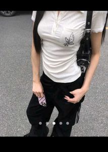 White Embroidered Polo T-Shirt