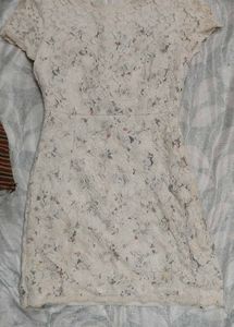 Lace Floral Mini Dress🤍