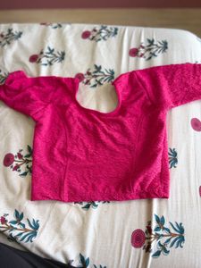 Vibrant Pink Textured Blouse