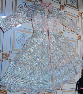 Embellished Ethnic gotapatti Gown with lahenga nd
