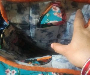 Quilted Pouch with Card Suit Pattern