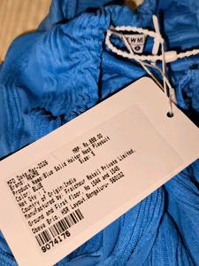 Blue Halter Neck Ruched Romper
