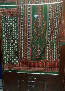 Green Printed Pakistani Dress Material