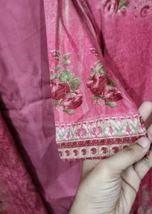 Beautiful Pink Floral Kurta Set