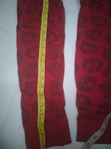 Red Printed Pants