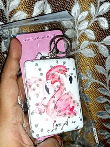 Flamingo Mirror Keychain