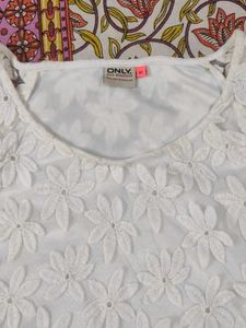 White Lace Floral Dress