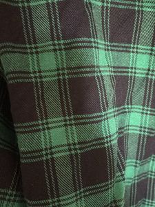 Green Plaid Cropped Shirt