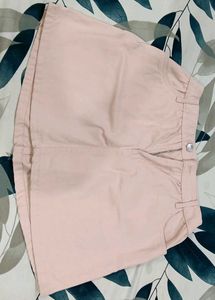 Women's Light Pink Denim Skirt