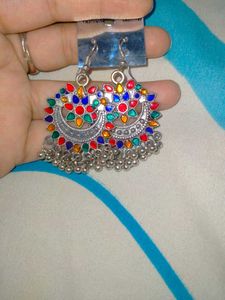 Boho Multicolor Jhumka Earrings