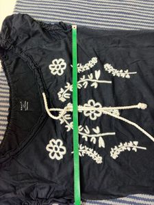 Black Embroidered Top