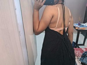 Sexy Lace V neck Black Dress♥️