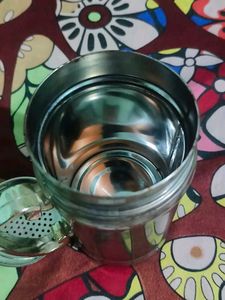 Vintage Stainless Steel Mug with Strainer