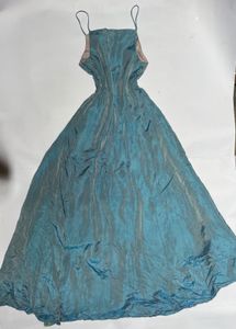 Elegant Teal Silk Maxi Dress