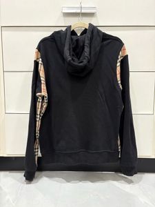 Burberry Hoodie with Plaid Detail