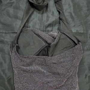 halter neck y2k party top shimmer /pinterest