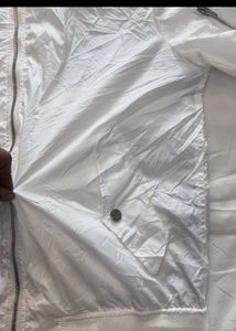 ZARA Men's White Bomber Jacket