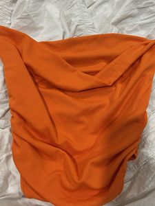 UPTOWNIE boat neck cowl orange top WITH TAG
