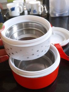 Red &amp; White Tiffin Carrier
