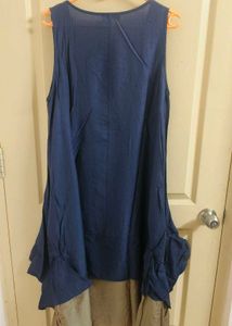 Blue Sleeveless Layered Dress