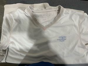 Peter England White T-Shirt
