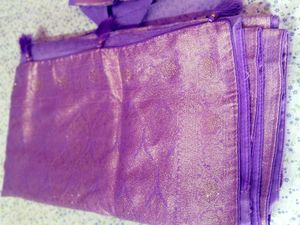 Elegant Lavender Saree with Tassels