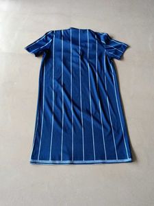 Vintage Navy Striped Floral Dress