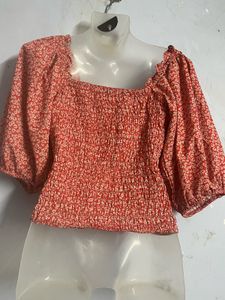 TOKYO TALKIES branded Floral Square Neck Top