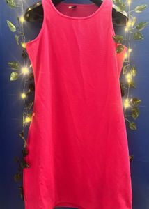 Hot Pink Sleeveless Bodycon Mini Dress
